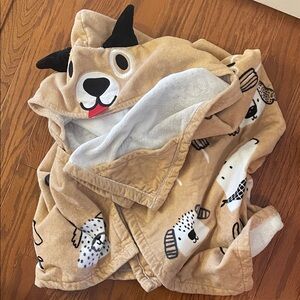 Tan Dog Hooded Bath Towel